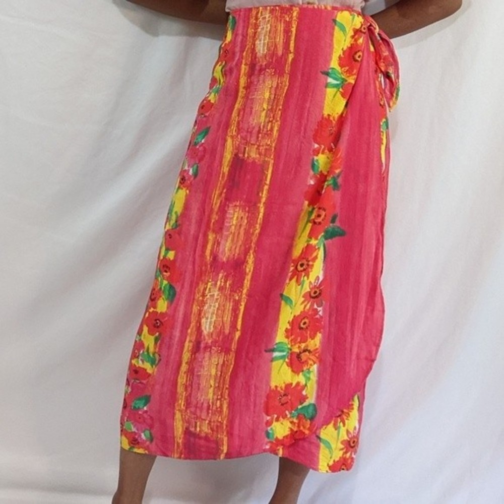 JAMS WORLD Tie Wrap Maxi Fida Fire Daisy Skirt - Picture 12 of 12